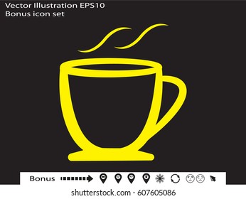 cup, icon, vector illustration eps10