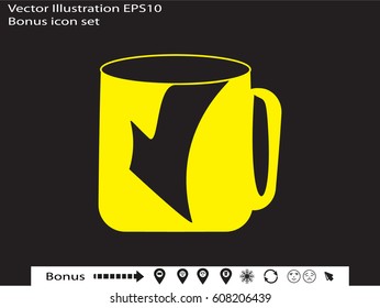 cup, icon, vector illustration eps10