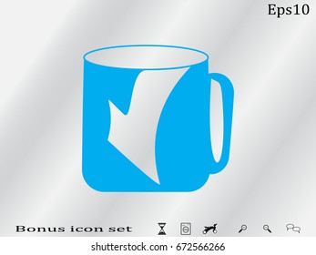 cup, icon, vector illustration eps10