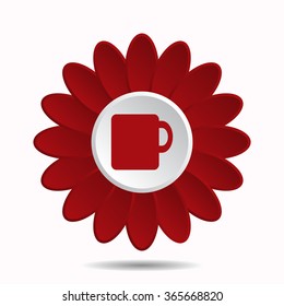 cup icon, vector illustration. Modern design. Flat design style