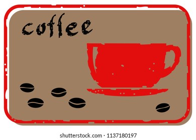 Cup icon vector illustration on dark background