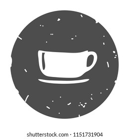 Cup icon vector illustration on gray background