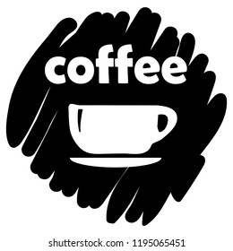 Cup icon vector illustration on black background. EPS 10