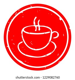 Cup icon vector illustration on red background. Eps10