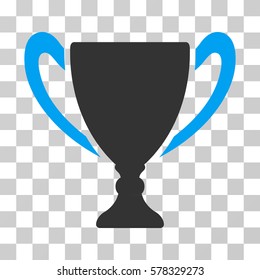 Cup icon. Vector illustration style is flat iconic bicolor symbol, blue and gray colors, transparent background. Designed for web and software interfaces.