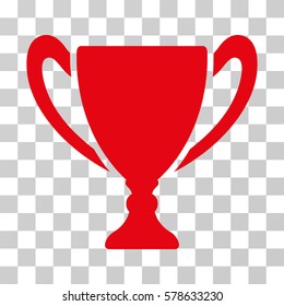 Cup icon. Vector illustration style is flat iconic symbol, red color, transparent background. Designed for web and software interfaces.