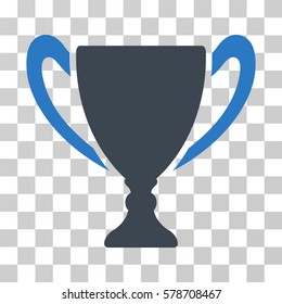 Cup icon. Vector illustration style is flat iconic bicolor symbol, smooth blue colors, transparent background. Designed for web and software interfaces.