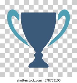 Cup icon. Vector illustration style is flat iconic bicolor symbol, cyan and blue colors, transparent background. Designed for web and software interfaces.