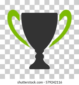 Cup icon. Vector illustration style is flat iconic bicolor symbol, eco green and gray colors, transparent background. Designed for web and software interfaces.