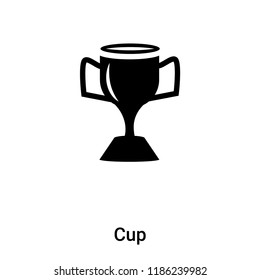 Cup icon vector isolated on white background, logo concept of Cup sign on transparent background, filled black symbol