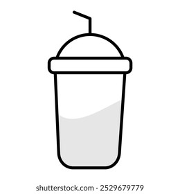 cup icon vector line illustration