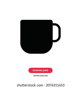 Cup icon vector. Mug sign