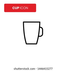 Cup icon vector on white background