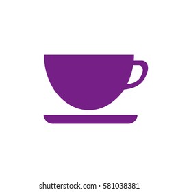 cup icon. Violet icon