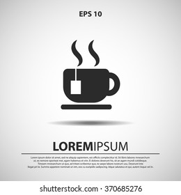 cup icon for web and mobile. flat design style