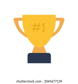 icono de taza, ganador, primer lugar, ilustración vectorial
