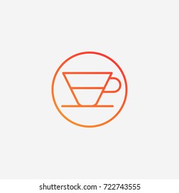 Cup icon.gradient illustration isolated vector sign symbol