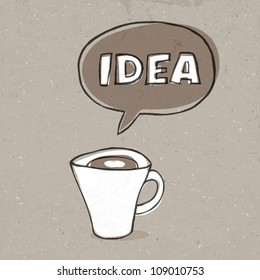 Cup of idea. Concept illustration, vector, EPS10