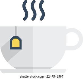 Tasse mit flachem Stil