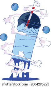 Ilustración de la copa adecuada para diseños de camisetas y pegatinas