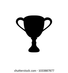 cup illustration vector, flat silhouette, black, white, luchki, gold, silver, bronze, victory, success, luck