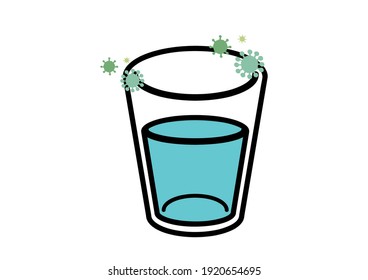 A cup with an infectious virus