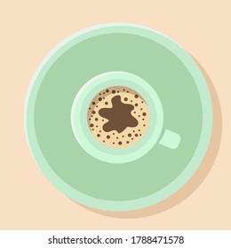 A cup of invigorating, strong coffee