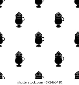 Cup of Irish coffee.Different types of coffee single icon in black style vector symbol stock illustration web.