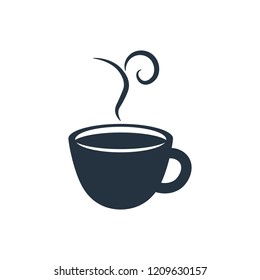 Cup isolated icon on white background, coffee set, logo and sign