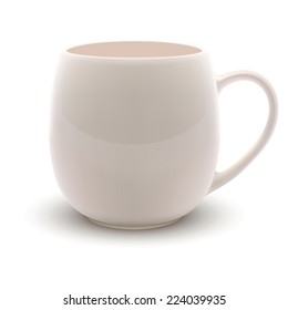 Tasse einzeln auf weißem Hintergrund