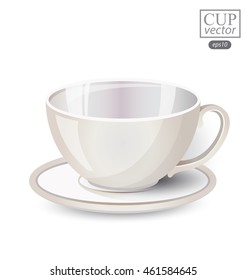 cup isolated on white background. Vector illustration.