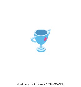 Cup isometric 3d icon. Creative illustration idea.