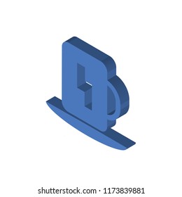 Cup isometric left top view 3D icon