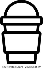 cup of juice editable cartoon style sticker vector