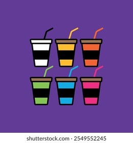 Cup of juice vector design icon symbol