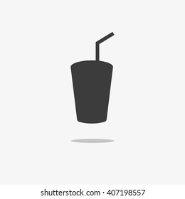 Cup with juice vector Icon. Vector illustration