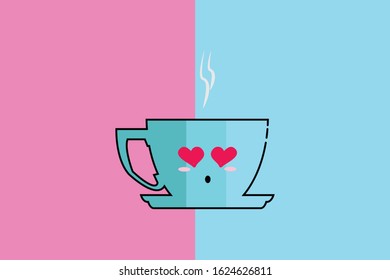 Cup Kawaii Cute Illustration Character 
