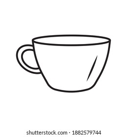 cup kitchen utensil line style icon vector illustration design