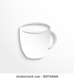 A cup. Kitchen utensils and equipment. Vector icon.