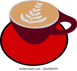 A Cup of Latte Art Coffee