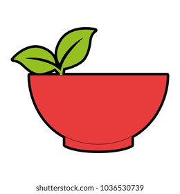 cup with leafs icon
