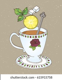 Cup of Lemon Tea Doodle
