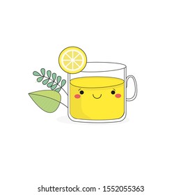 
cup of lemon tea icon eps10