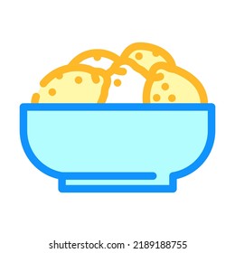 cup of lemons color icon vector. cup of lemons sign. isolated symbol illustration