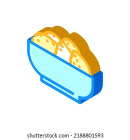 cup of lemons isometric icon vector. cup of lemons sign. isolated symbol illustration