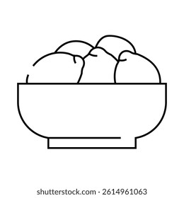 cup of lemons line icon vector. cup of lemons sign. isolated contour symbol black illustration