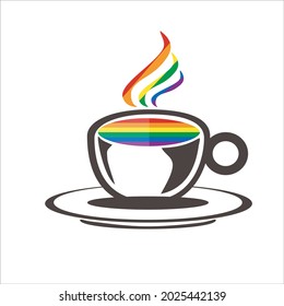 cup of lgbt coffee brown