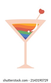 cup with lgtbi flag icon