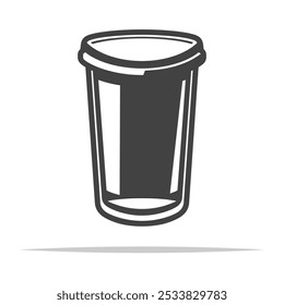 Taza con el Vector transparente del icono de la tapa aislado