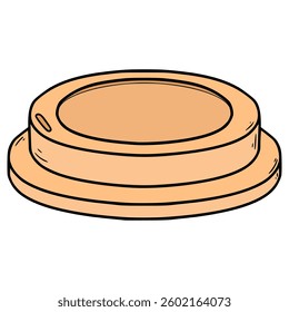 cup lids illustration hand drawn isolated vector